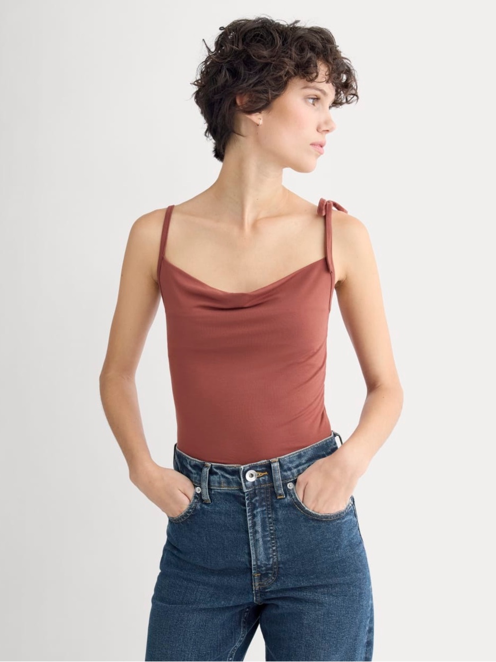 NWT Everlane Tie-Shoulder Tank Top - Henna
